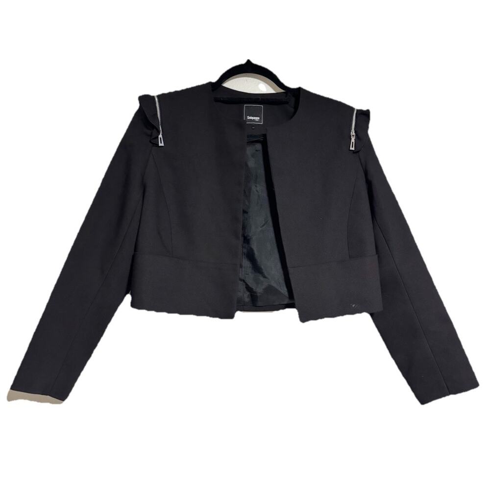 Sinequanone Paris Women's Petite Designer Blazer/Jacket Size S FR 38 Black Wool